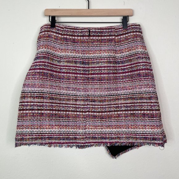 Halogen Women’s Mini Multicolor Tweed Side Tie Skirt Size 10 Pink - Picture 6 of 9